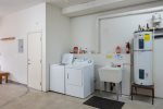 Full-sized Washer & Dryer, and Service Bench